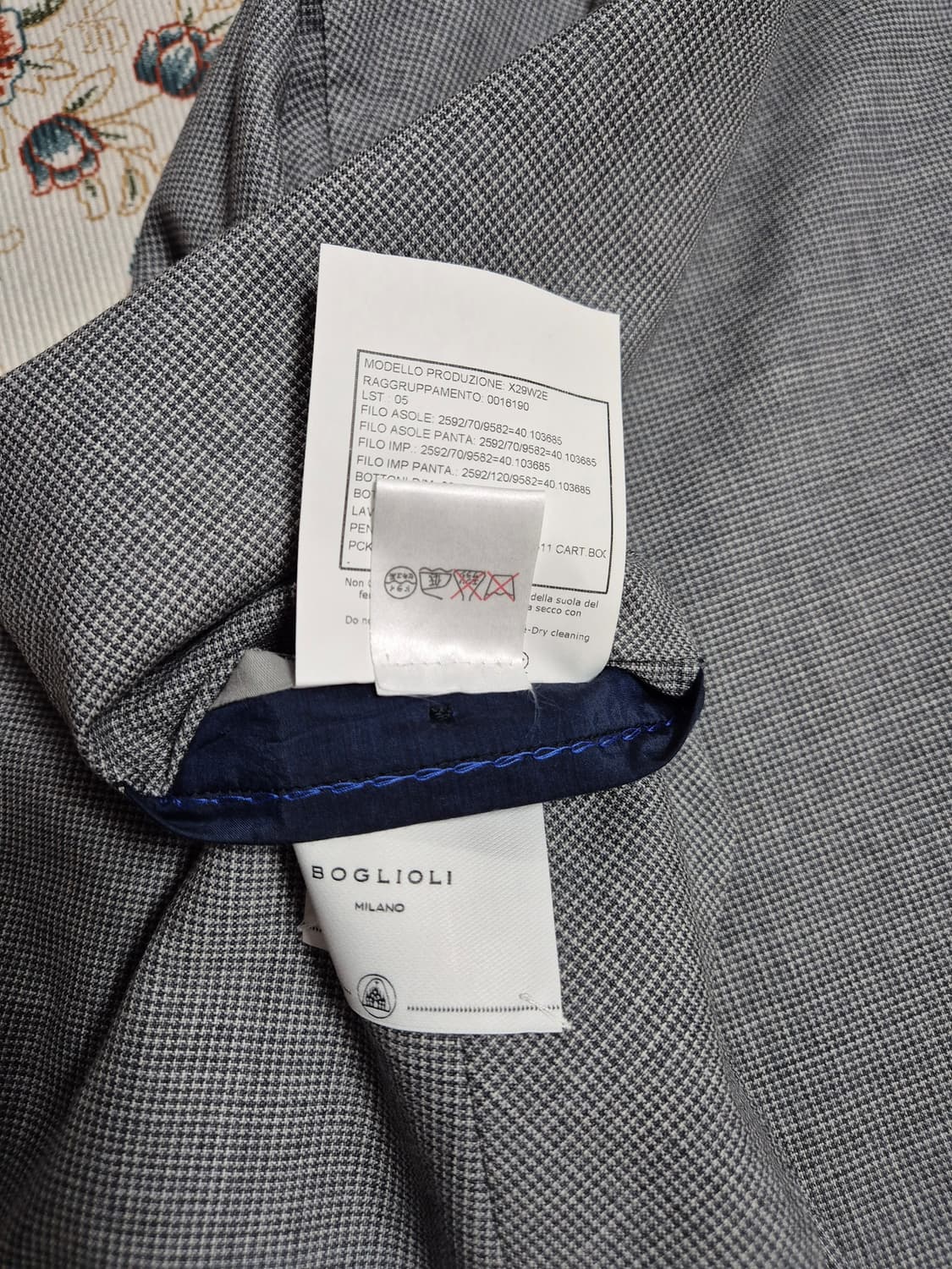 볼리올리(BOGLIOLI) 그레이 컬러 슈트/50 상품이미지4