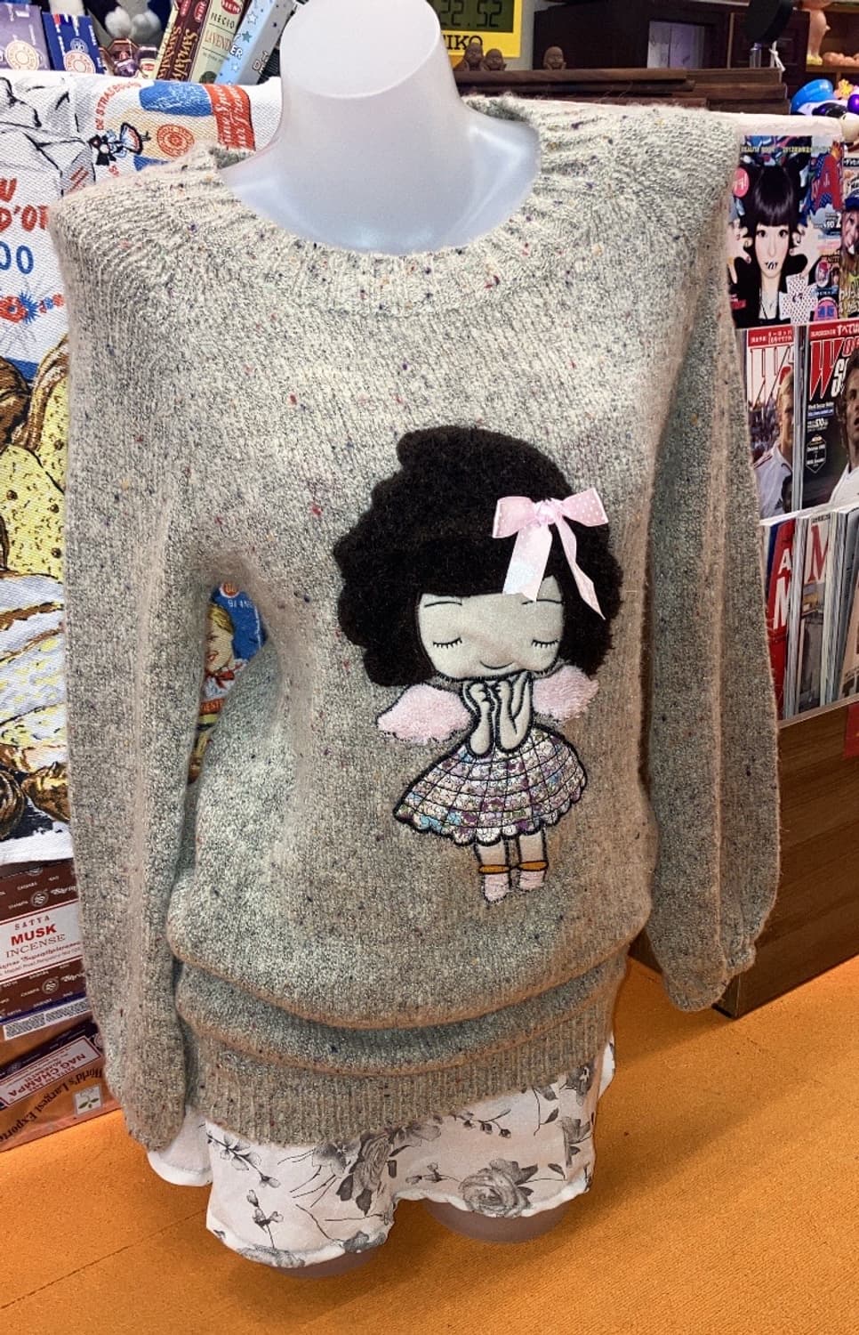 jpn 아기천사 그레이 니트 상품이미지1