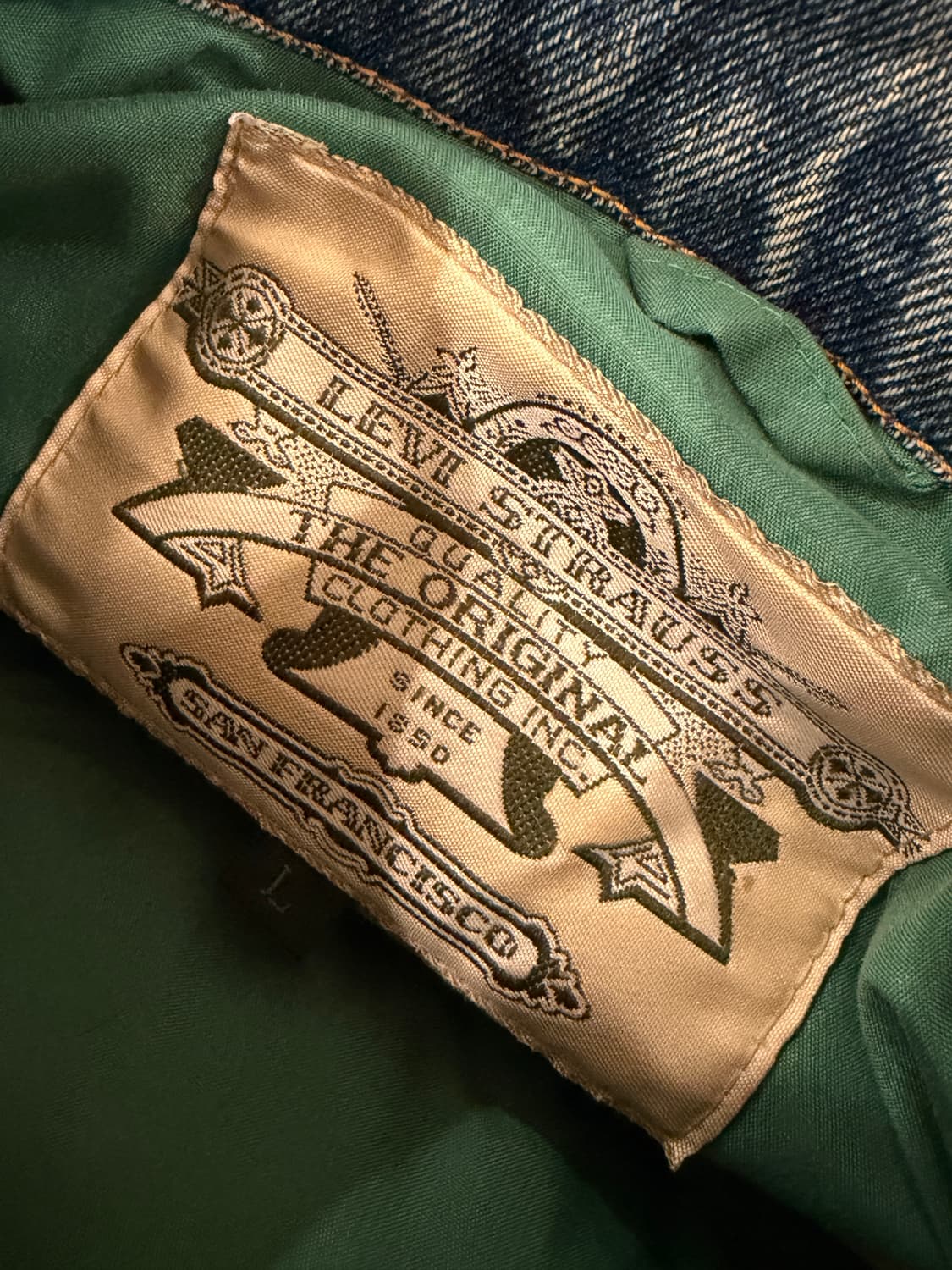 90's 리바이스 데님 덕다운 패딩 자켓 상품이미지5