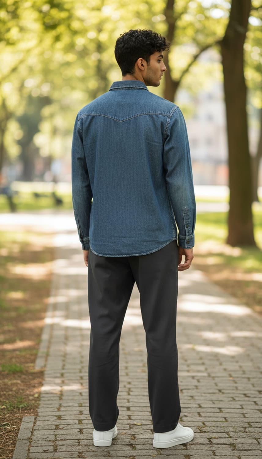 ZARA MAN 슬림핏 데님 셔츠 상품이미지2
