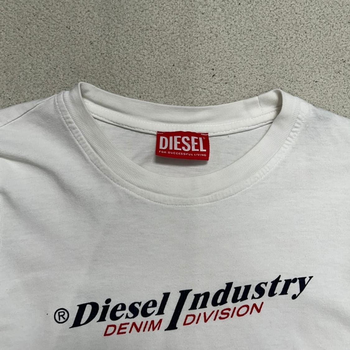 DIESEL 프린팅 반팔티 화이트 OS 상품이미지4