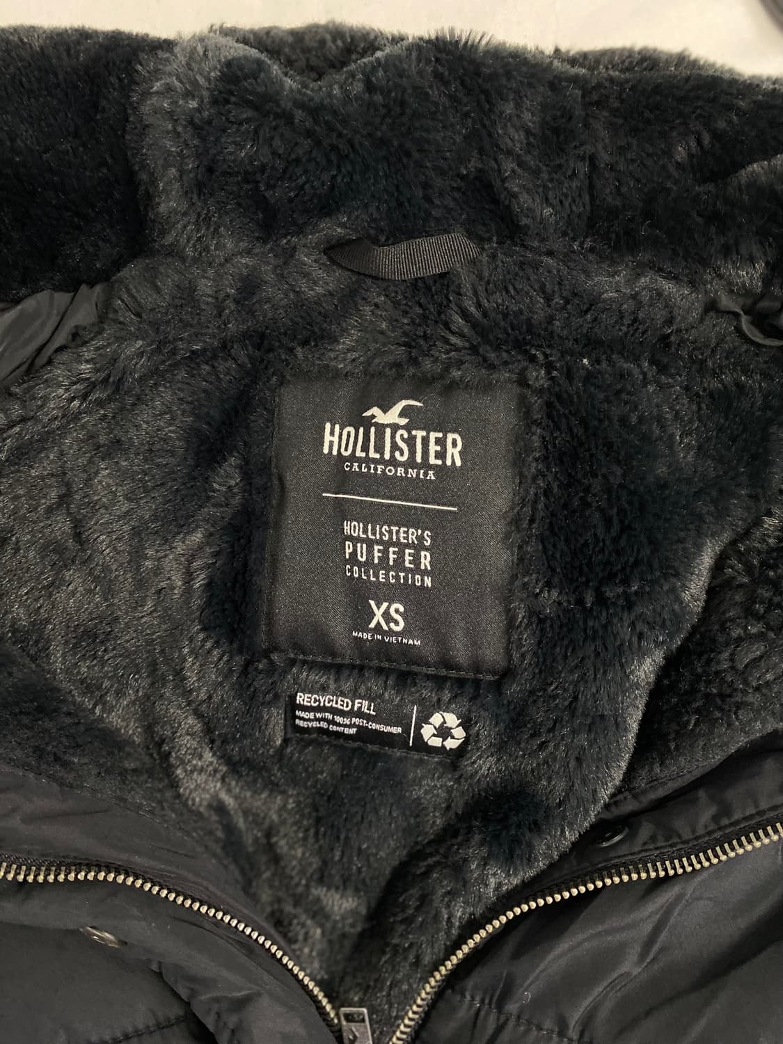 홀리스터 푸퍼 후디드 패딩 XS 상품이미지3