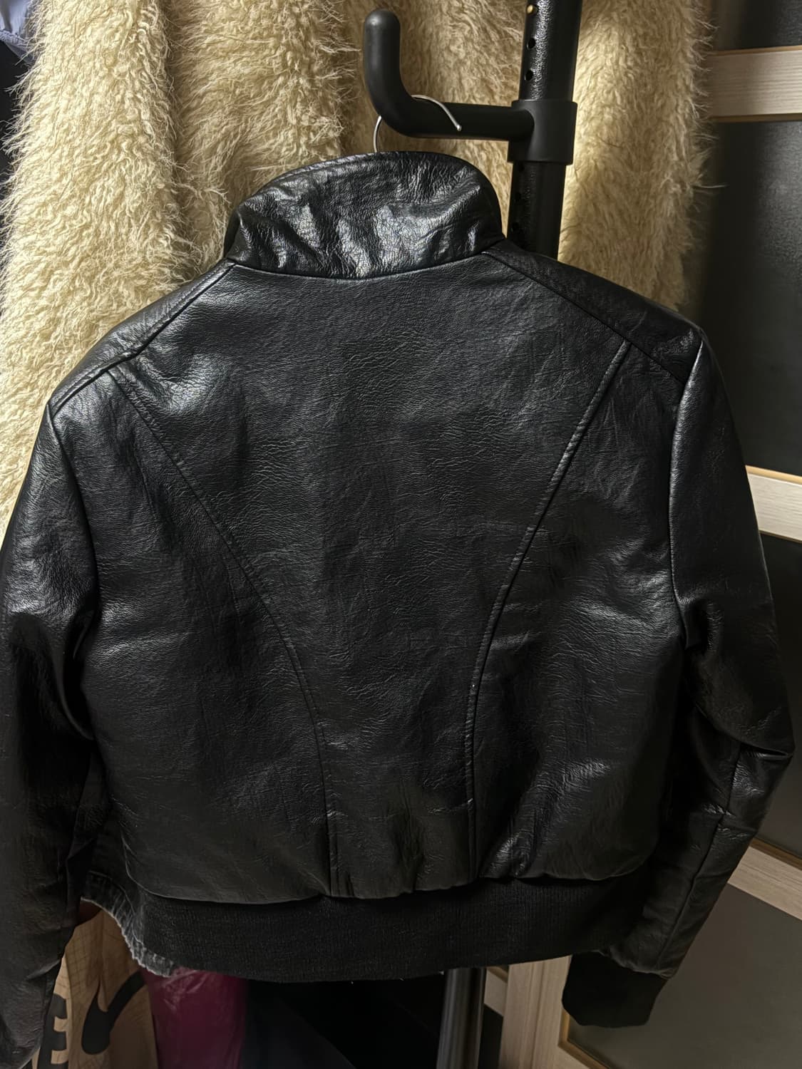 보헤미안서울 하이넥 모토자켓 슬림핏 상품이미지3