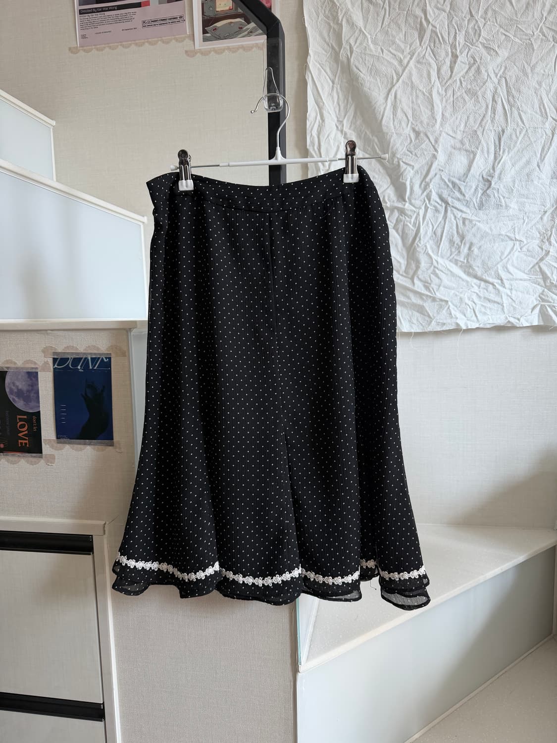 빈티지 도트 포인트 미디 스커트 상품이미지1