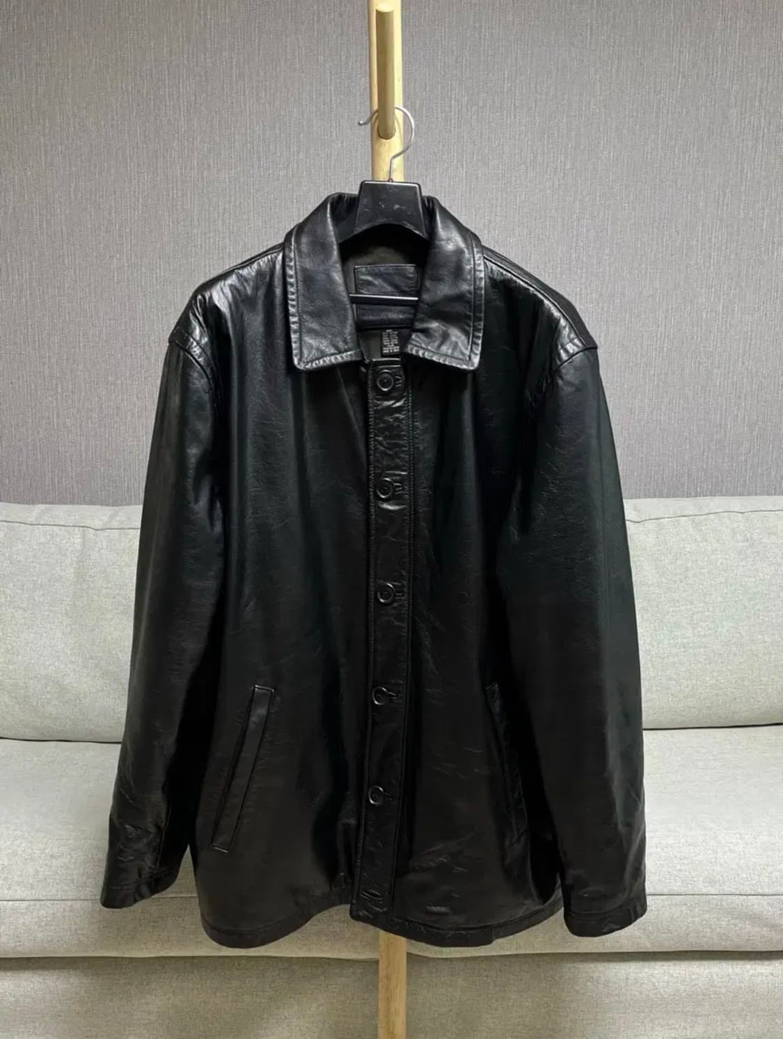 [105] 제이크루 블랙 리얼레더 2WAY ZIP 자켓 상품이미지1