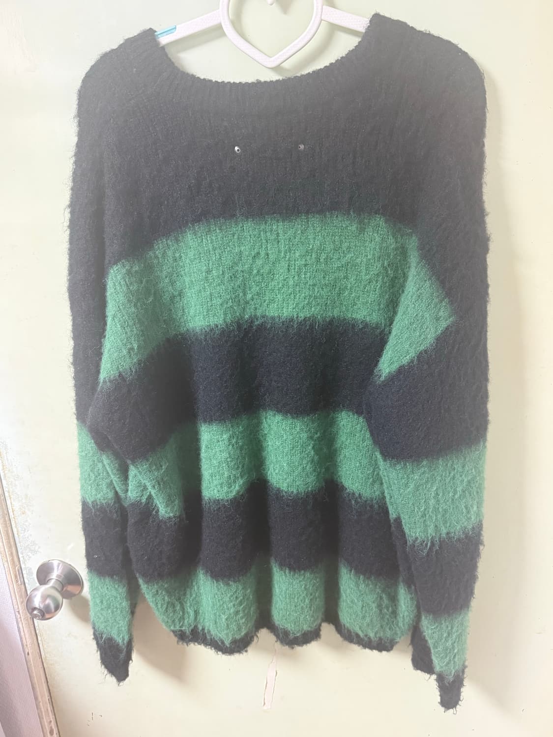 가키하라 cobain 스트라이프 니트 그린 상품이미지3