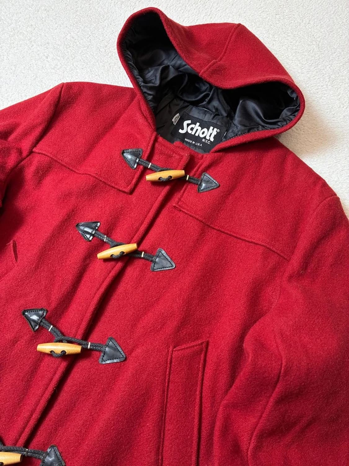 쇼트 SCHOTT USA 아메카지 더플 후디 코트 PN7854 상품이미지2