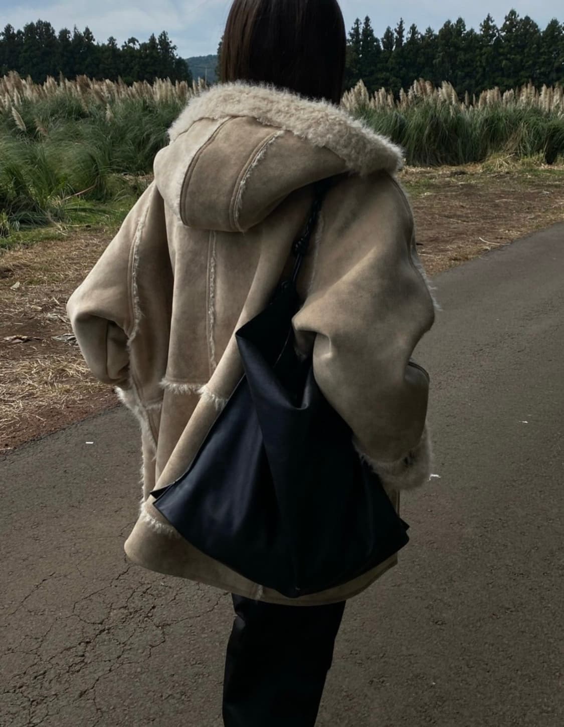 브리드 후드 무스탕 상품이미지4