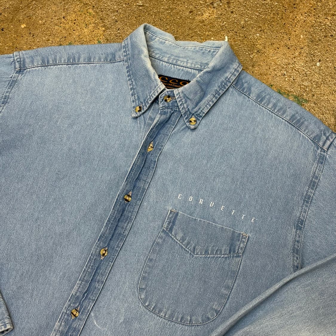 미국 빈티지 쉐보레 콜벳 청남방 데님셔츠 청셔츠 상품이미지6