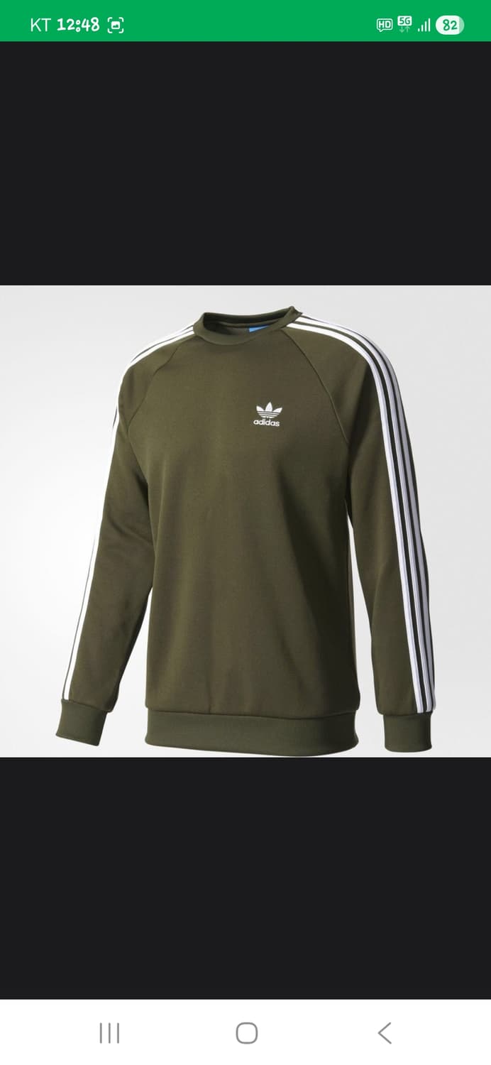 아디다스 삼선 크루 져지 긴팔 90 카키 상품이미지7