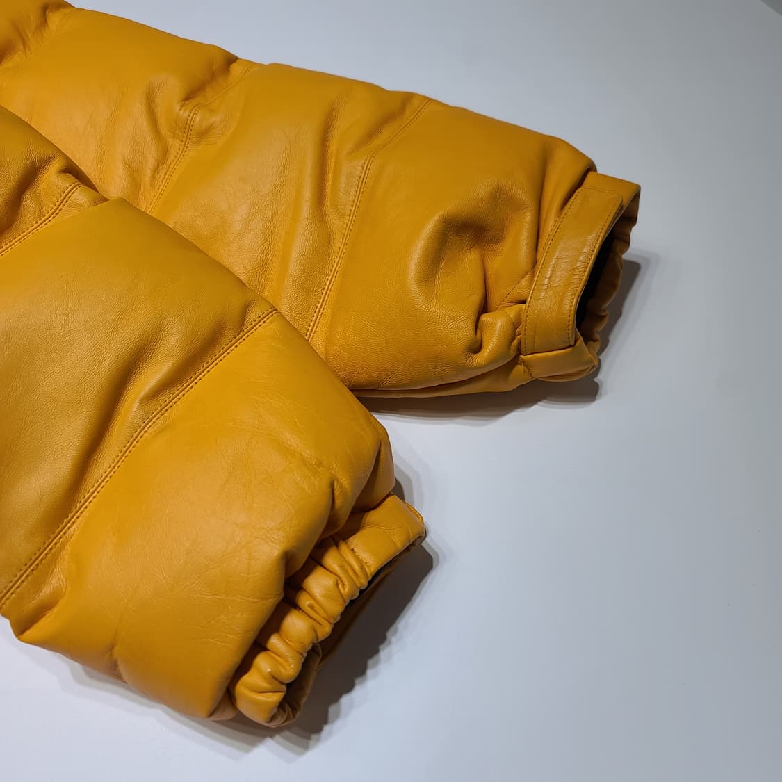 17FW 슈프림 노스페이스 레더 눕시자켓 옐로우[XL] 상품이미지4