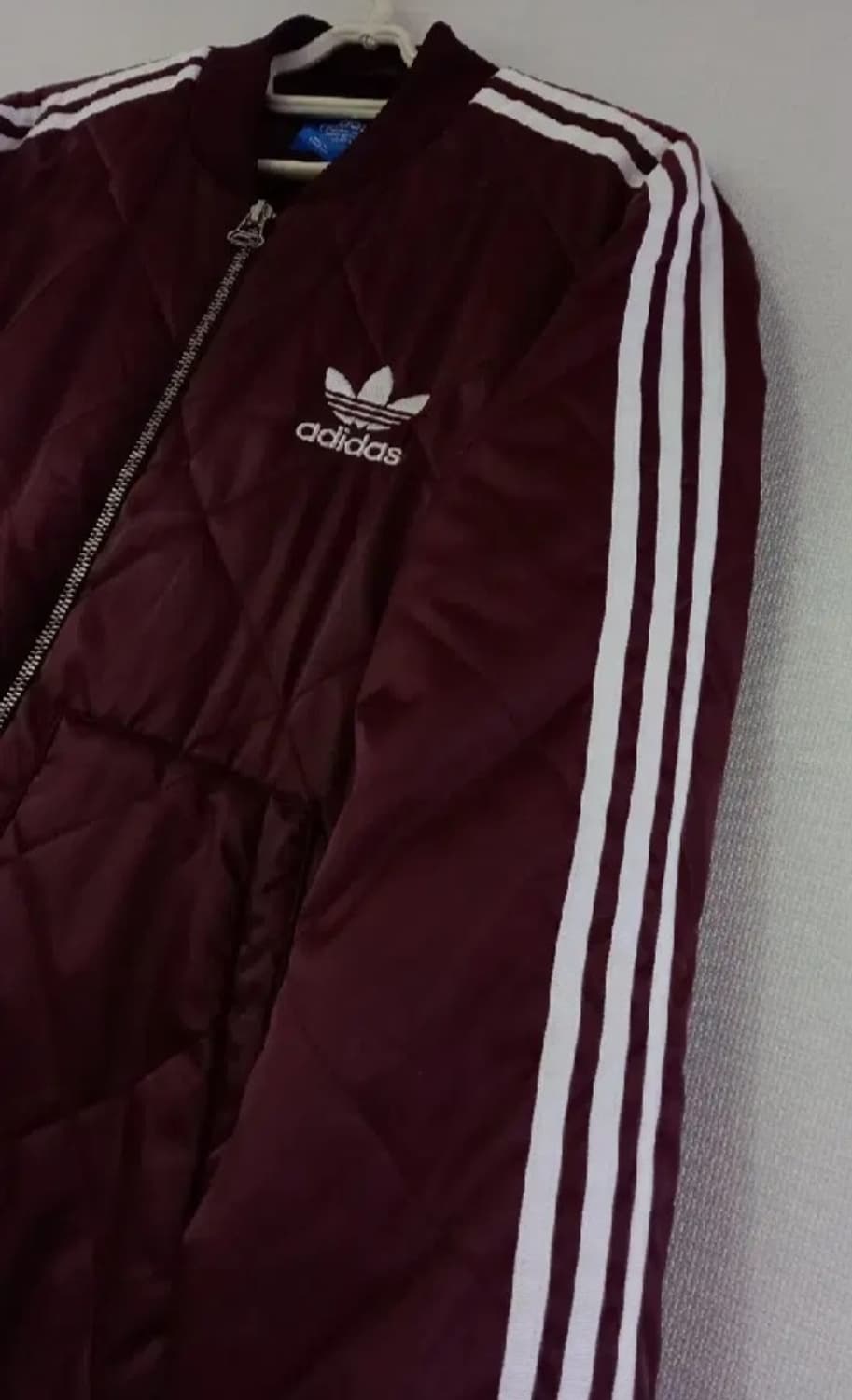 아디다스 퀄팅 마룬 버건디 트랙탑 저지 져지집업 90/S 상품이미지2