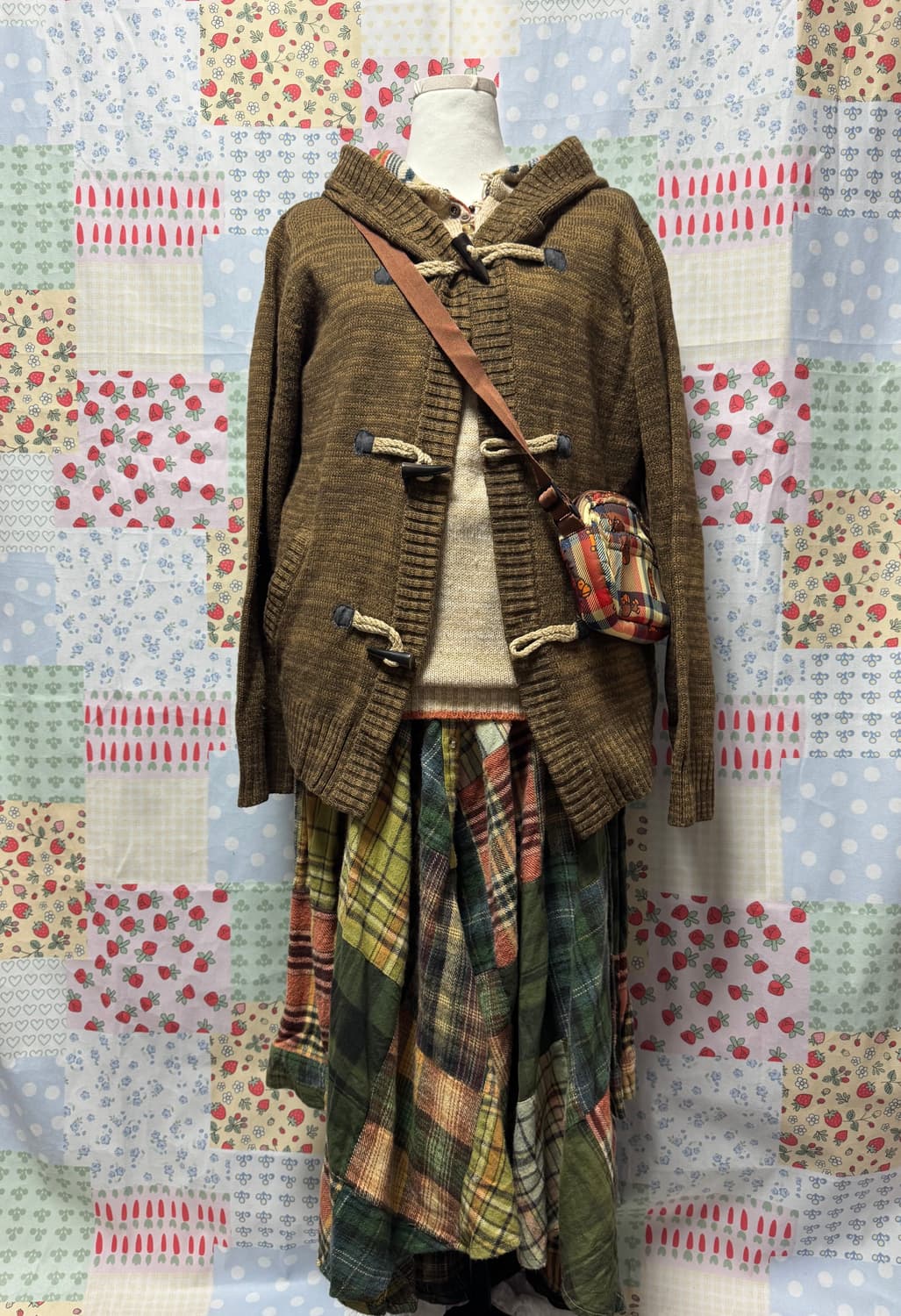 모리걸 브라운 상의 세트 상품이미지1