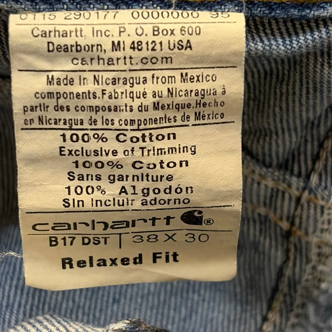 00s 미국 빈티지 칼하트 워크 청바지 데님팬츠 상품이미지4