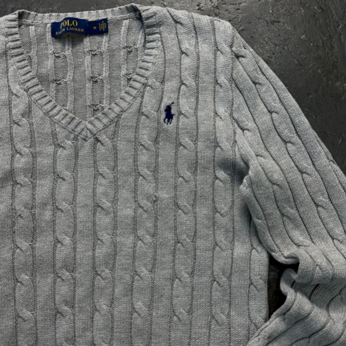 95 폴로 브이넥 꽈배기 니트 상품이미지2