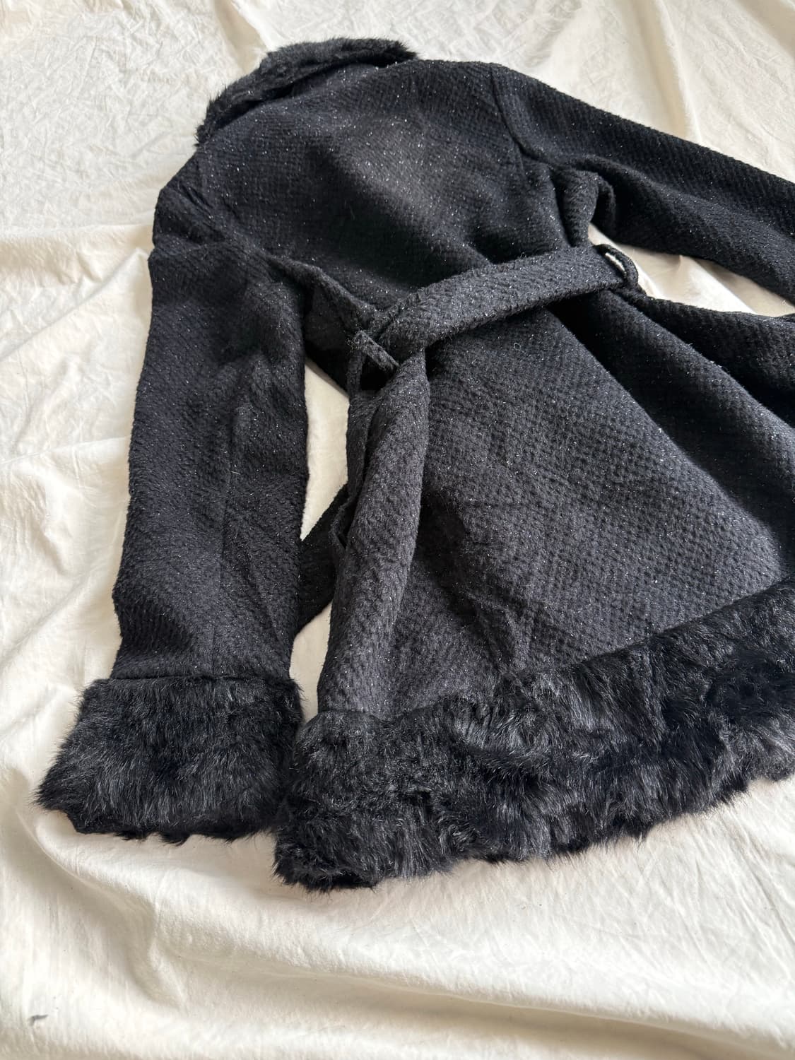 세실맥비 로맨틱고딕 오네갸루 고스로리 펑크 달천 트위드 퍼 트리밍 코트 상품이미지6