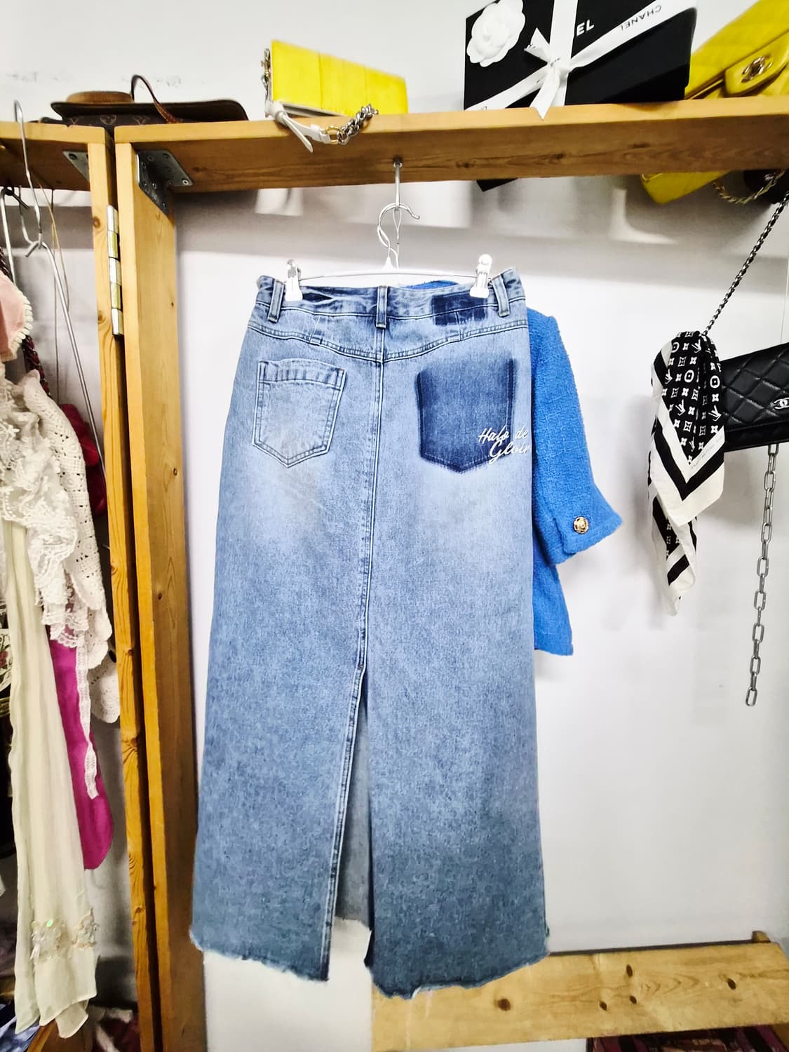 듀엘 여름 반팔 트위드자켓. 보브 데님스커트 상품이미지8