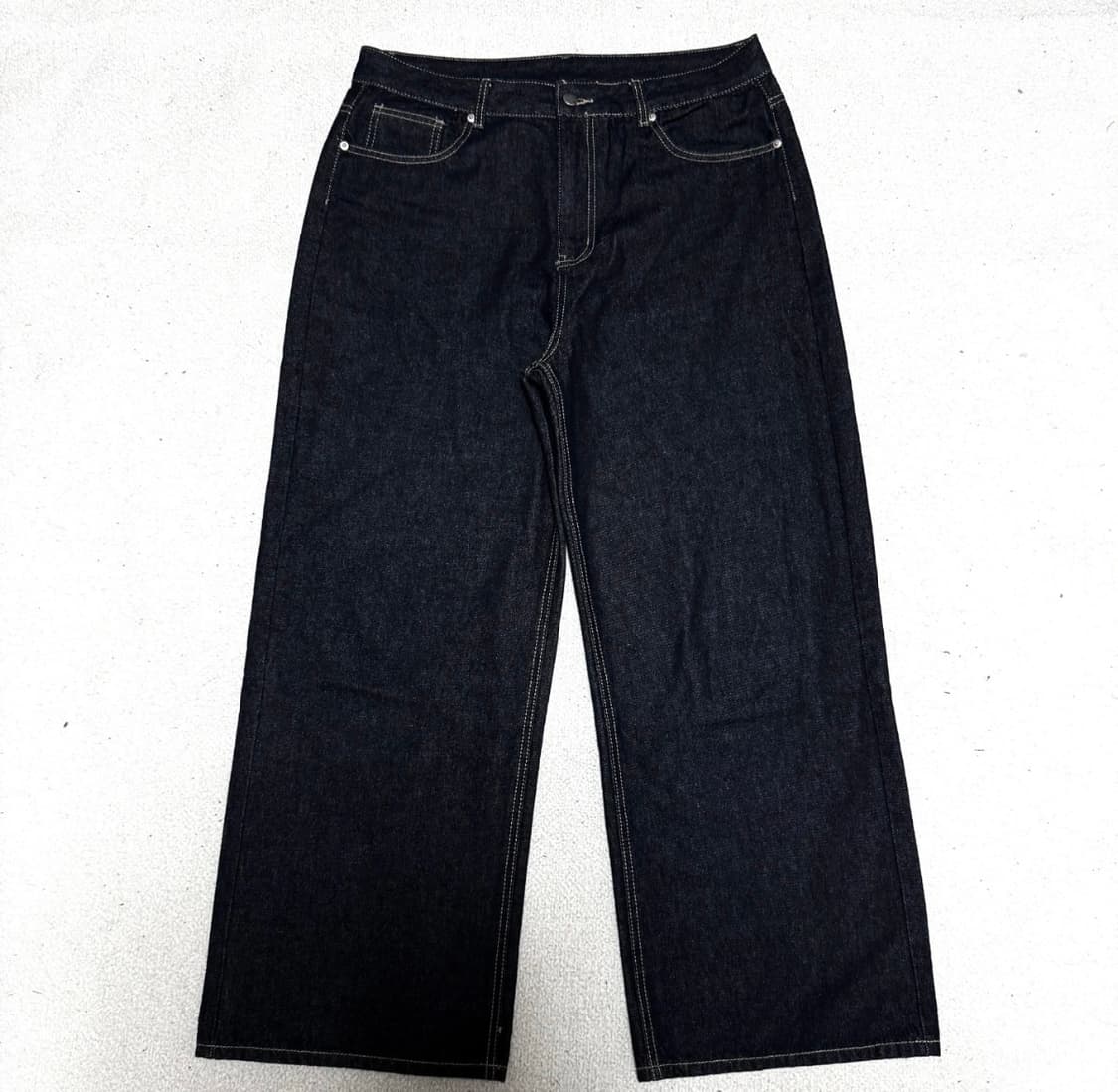 🖤유라이프지 노멀 와이드 생지 데님 팬츠🖤 상품이미지1