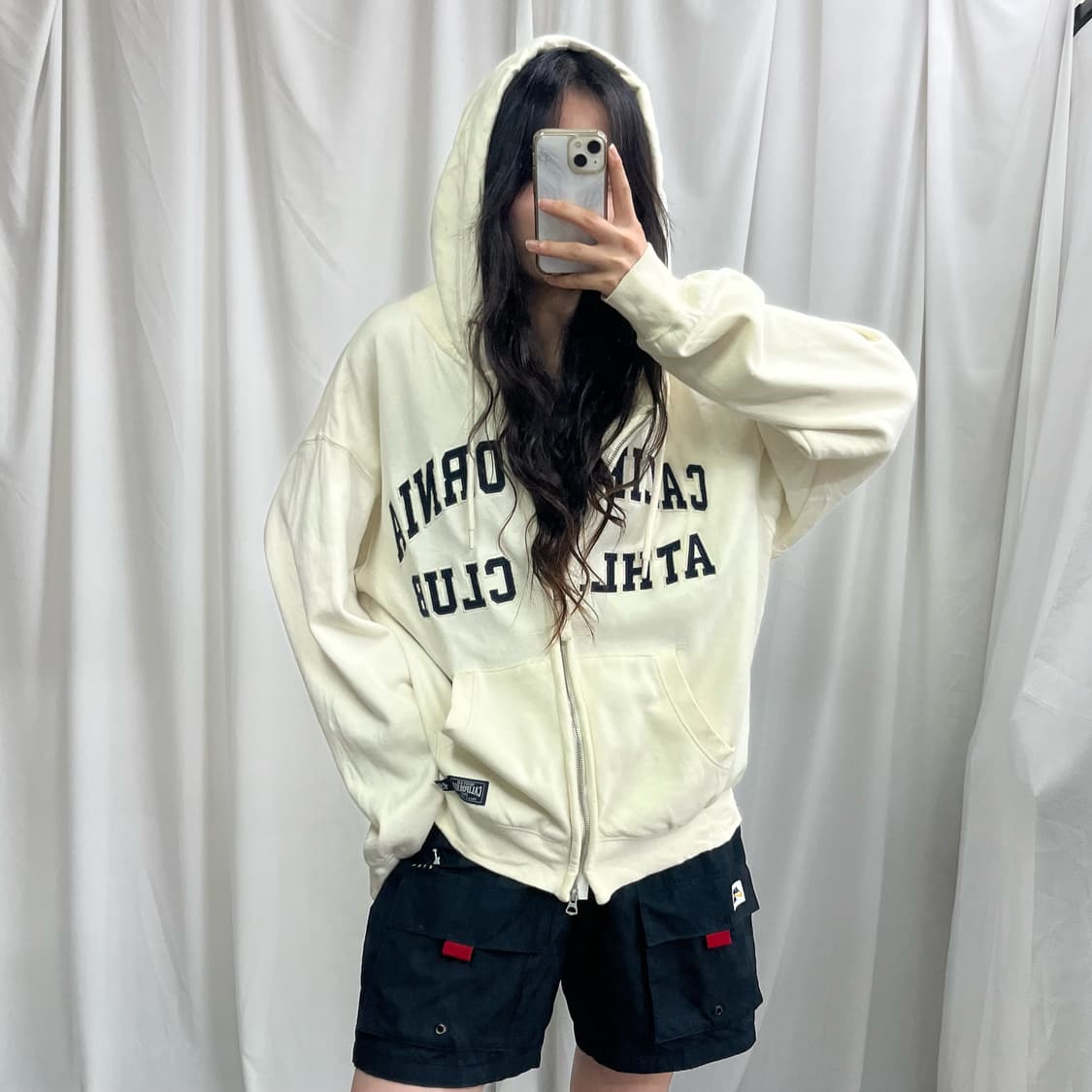 Who.A.U cream 2way hood zip-up 상품이미지2