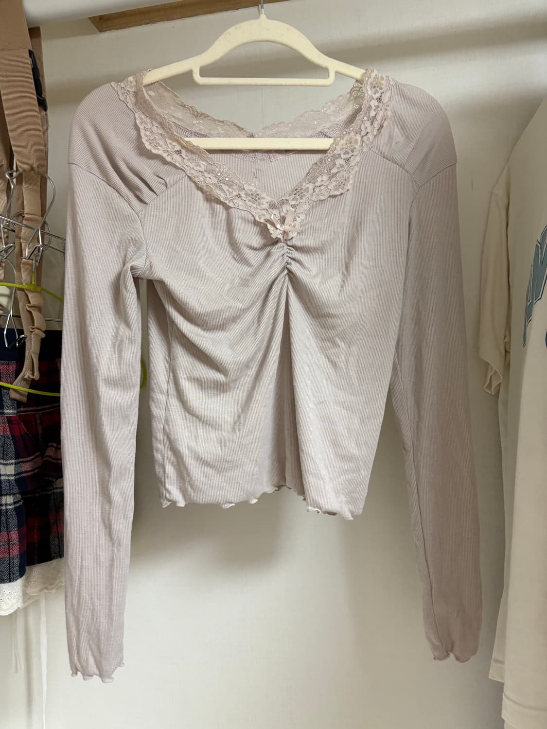 빈티지 레이스 티셔츠 상품이미지1