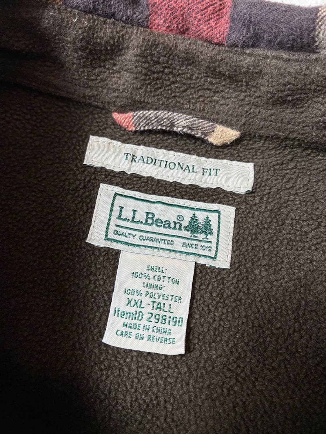 LL Bean 00's 플리스 워크 체크 셔츠 PN7122 상품이미지9