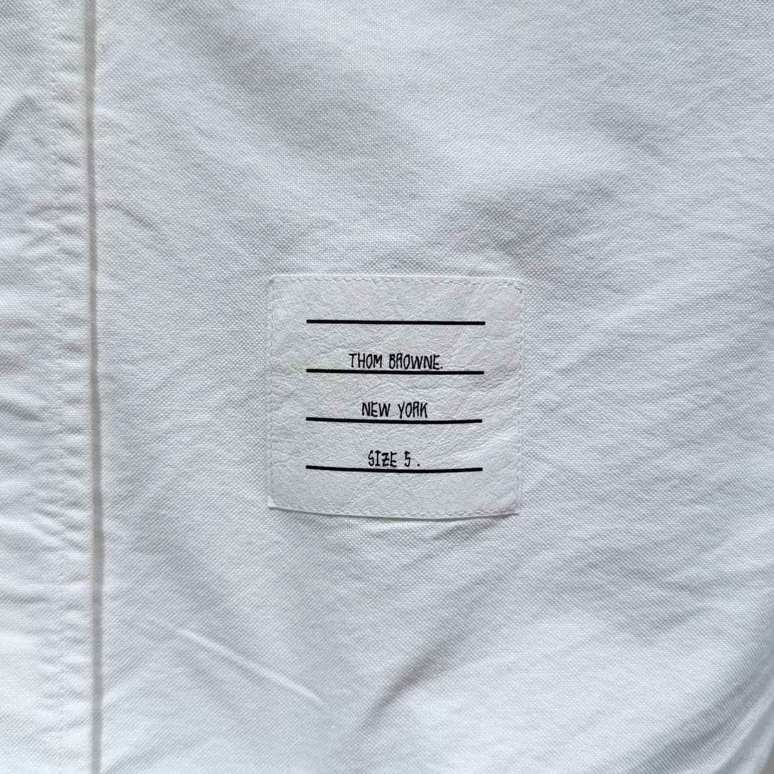 (A+/5) / 톰브라운 그레이 사선완장 옥스포드 셔츠 화이트 상품이미지3