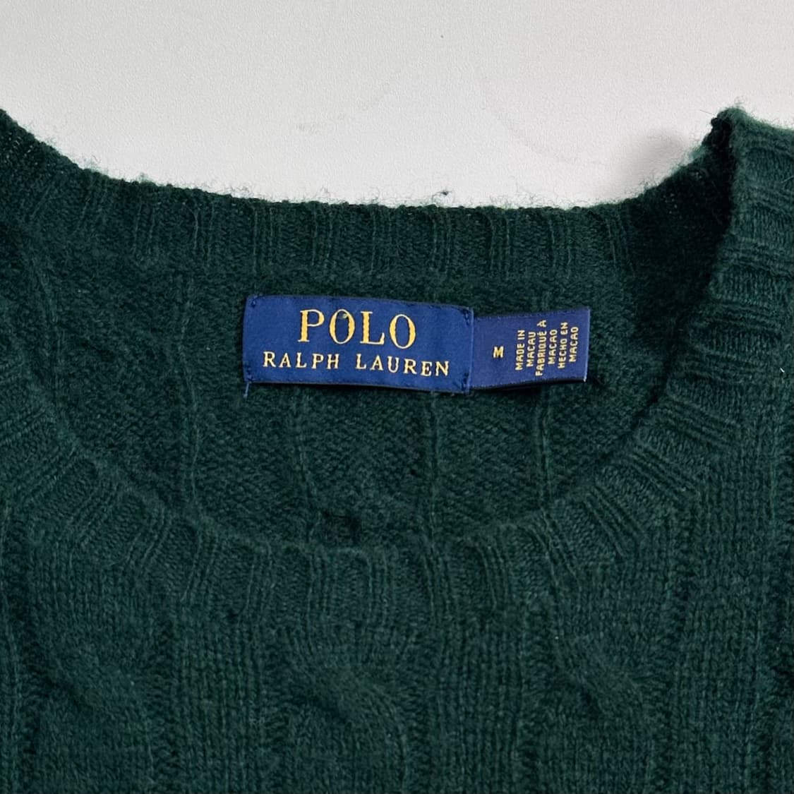 폴로 랄프로렌 그린 울 케이블 니트 상품이미지5