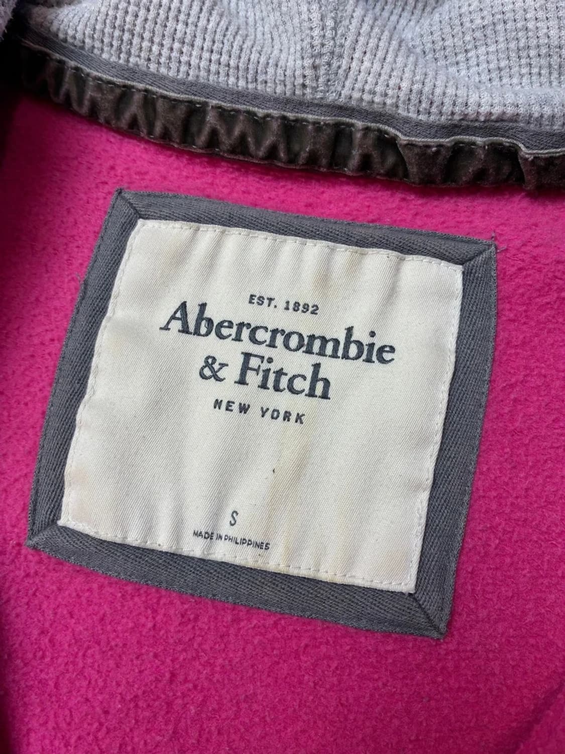 아베크롬비 00s Y2K 핑크 자수 레터링 후드 집업 PN5287 상품이미지8