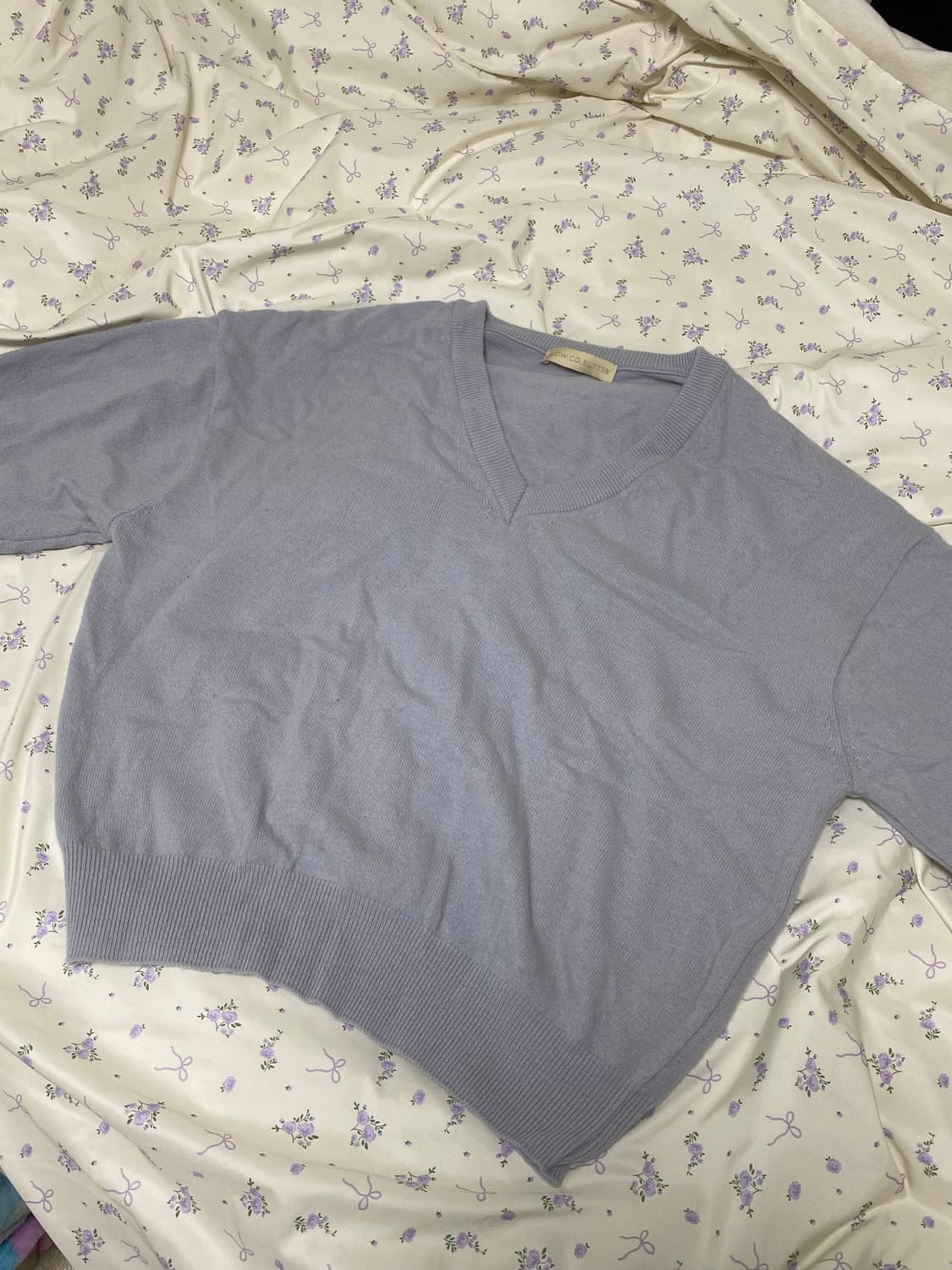 [SLOCO] Jenna v neck cashmere knit,블루베리 상품이미지7