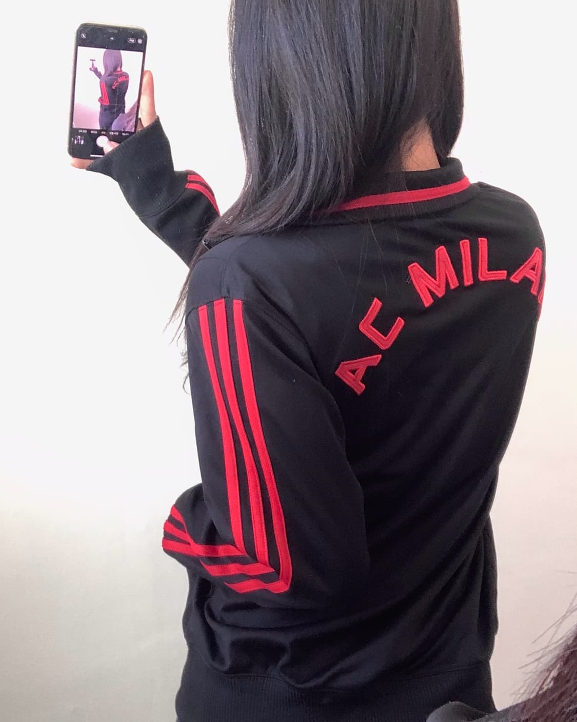 Adidas 아디다스 블랙-레드 AC밀란 트랙탑 상품이미지3