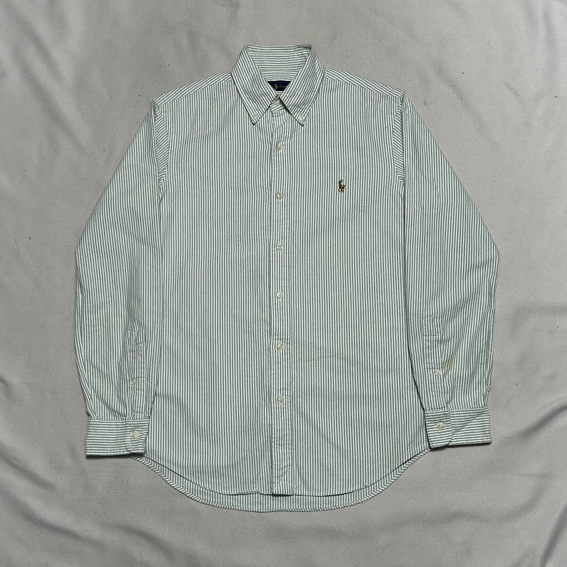 S 폴로랄프로렌 그린 스트라이프 셔츠 상품이미지2