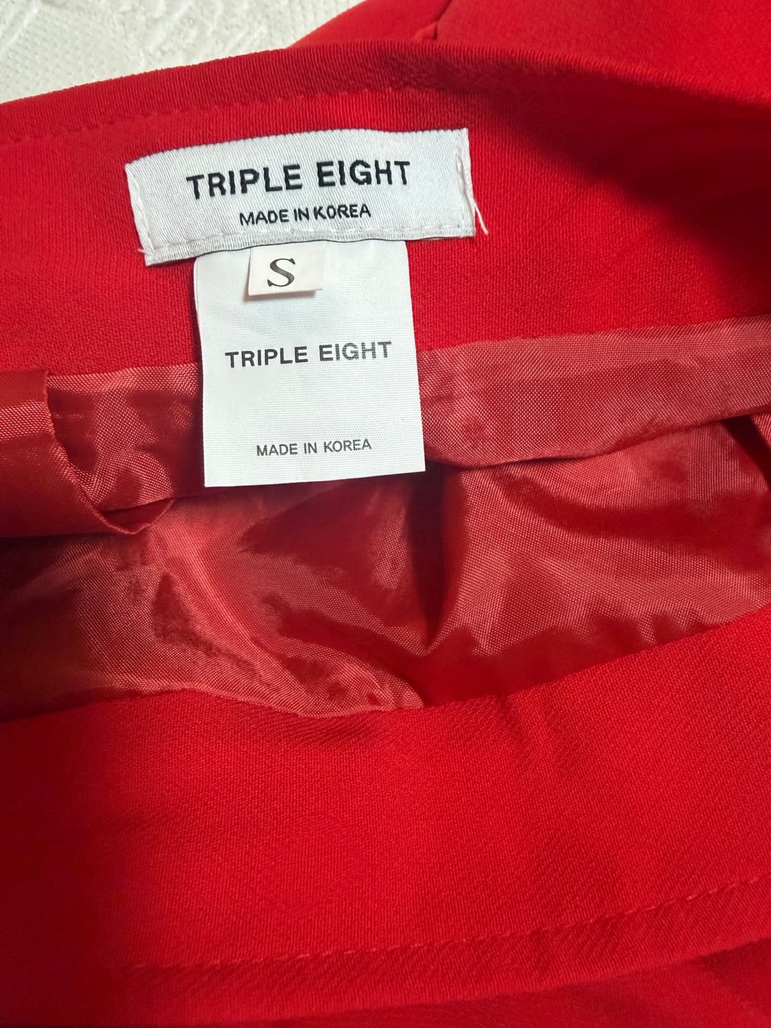 하트단추 레드스커트 상품이미지7