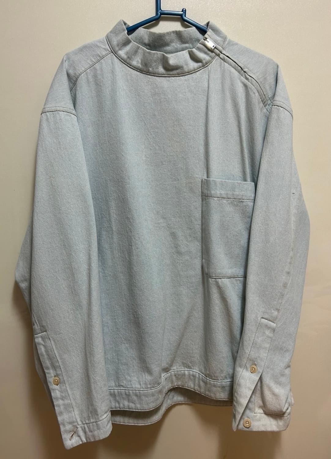 르메르 지퍼 데님 셔츠 탑 스카이블루 / S 상품이미지3