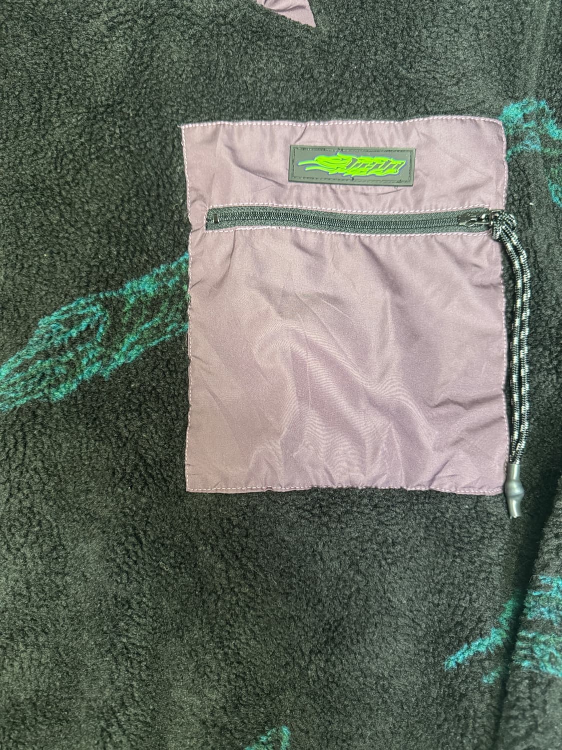 지에다 JieDa 보아 하이넥 플리스자켓 블랙 2 상품이미지2