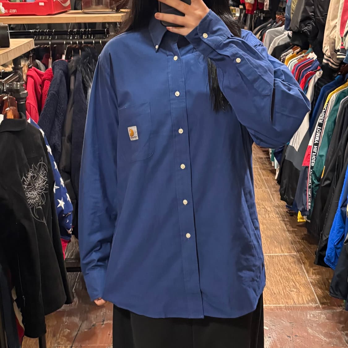 [HI] Carhartt 칼하트 긴팔셔츠 블루 상품이미지1