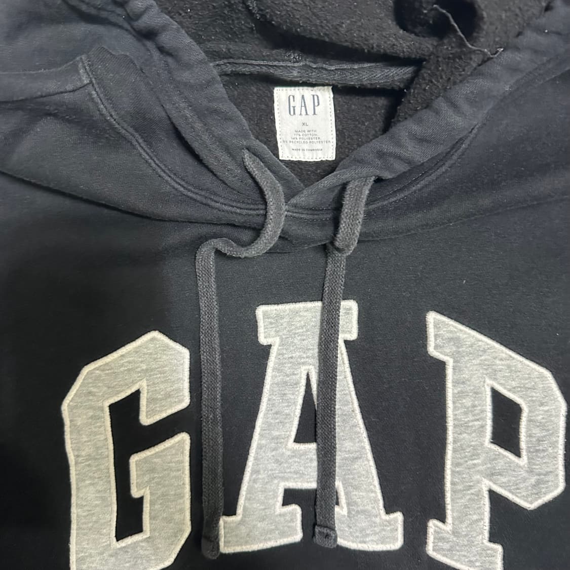 (XL) 갭 GAP 블랙 후드티 상품이미지2