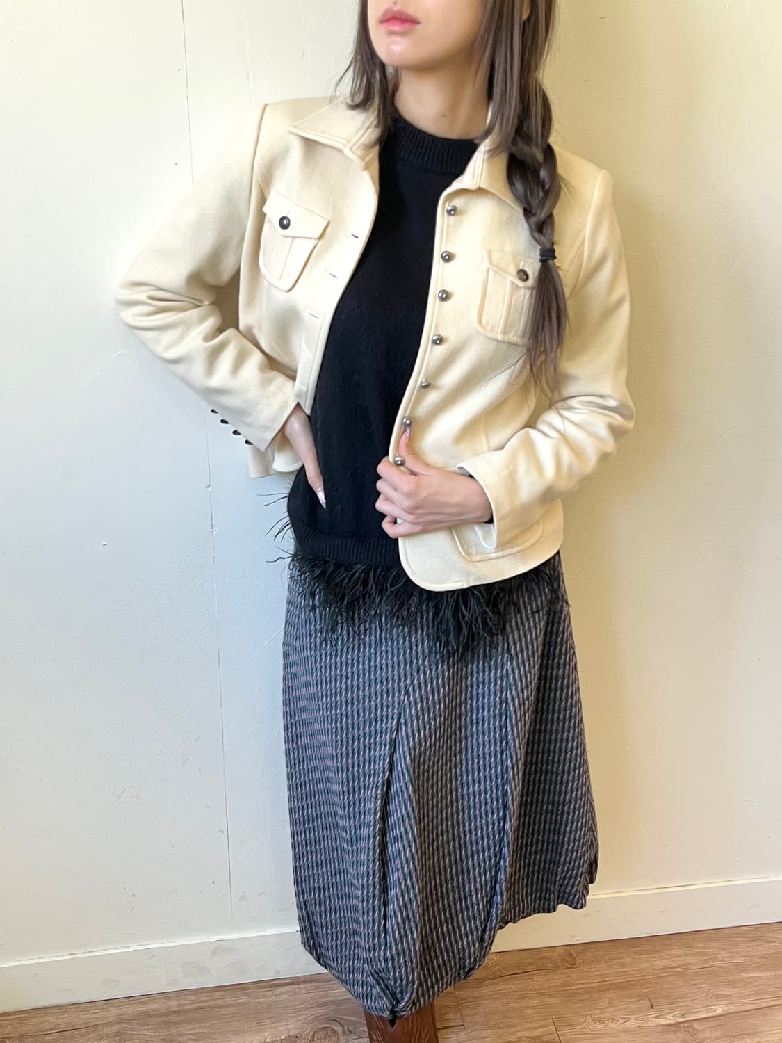 lei Liberi 아트버튼 울 자켓 상품이미지5