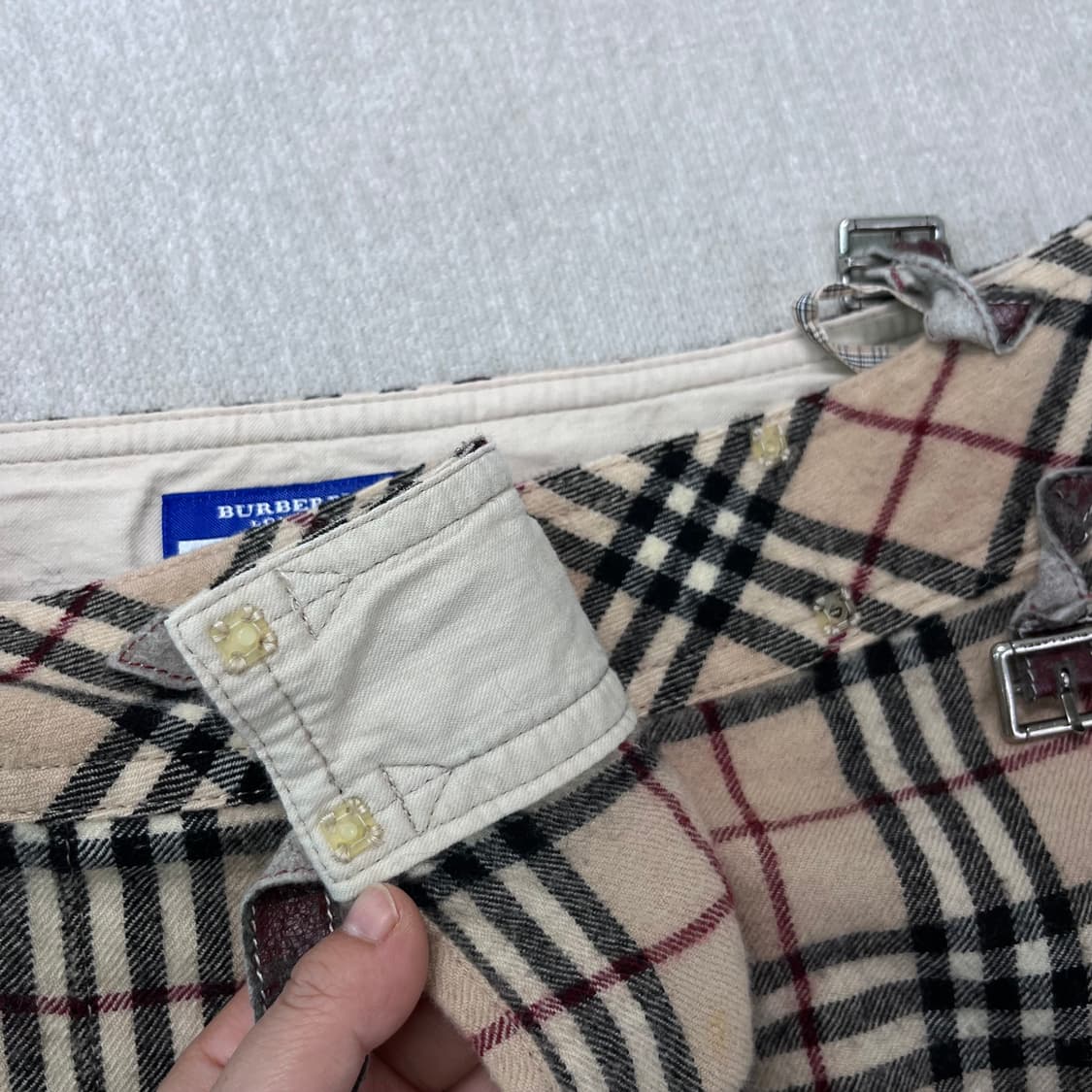 38 버버리 블루라벨 일본텍 울 노바체크 스커트 상품이미지6