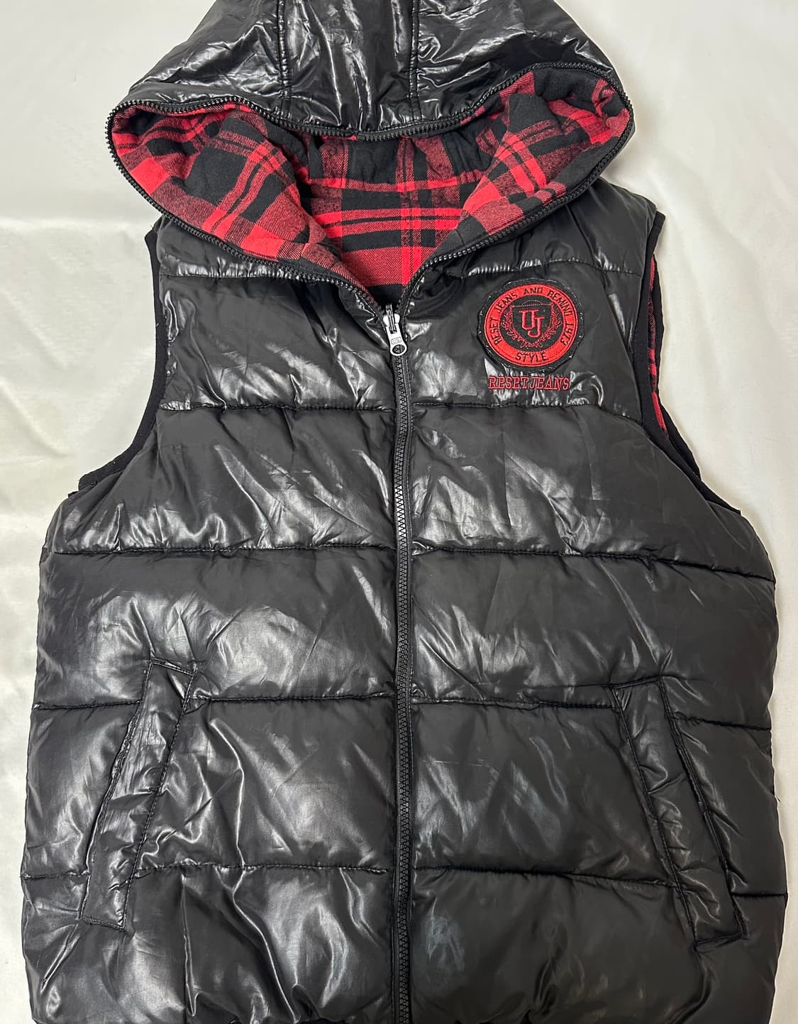 Red Black Padding Vest 상품이미지1