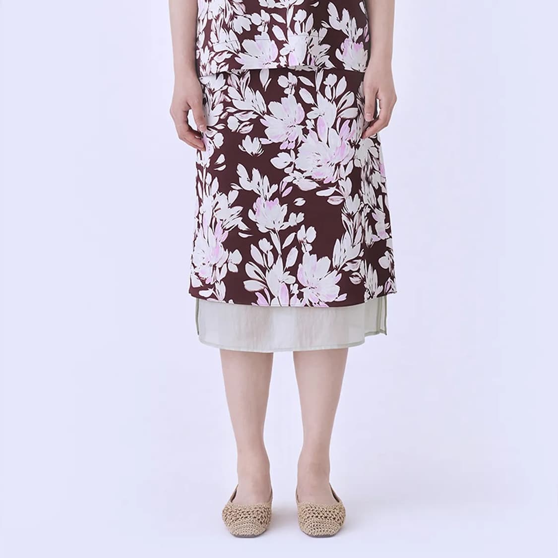 포코포스카 레이어드 스커트 sheer layered skirt 상품이미지1