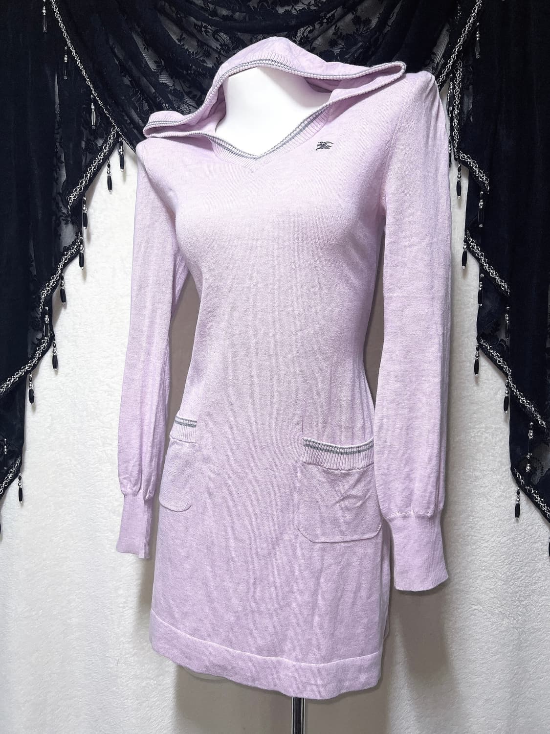 버버리 블루라벨 라벤더 후드 니트원피스 로맨틱갸루 로걀 핀터 하치 러블리 상품이미지3