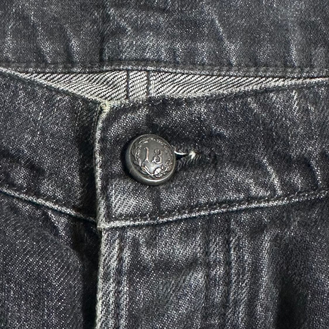 R13 알써틴 흑청 배기핏 팬츠  상품이미지3