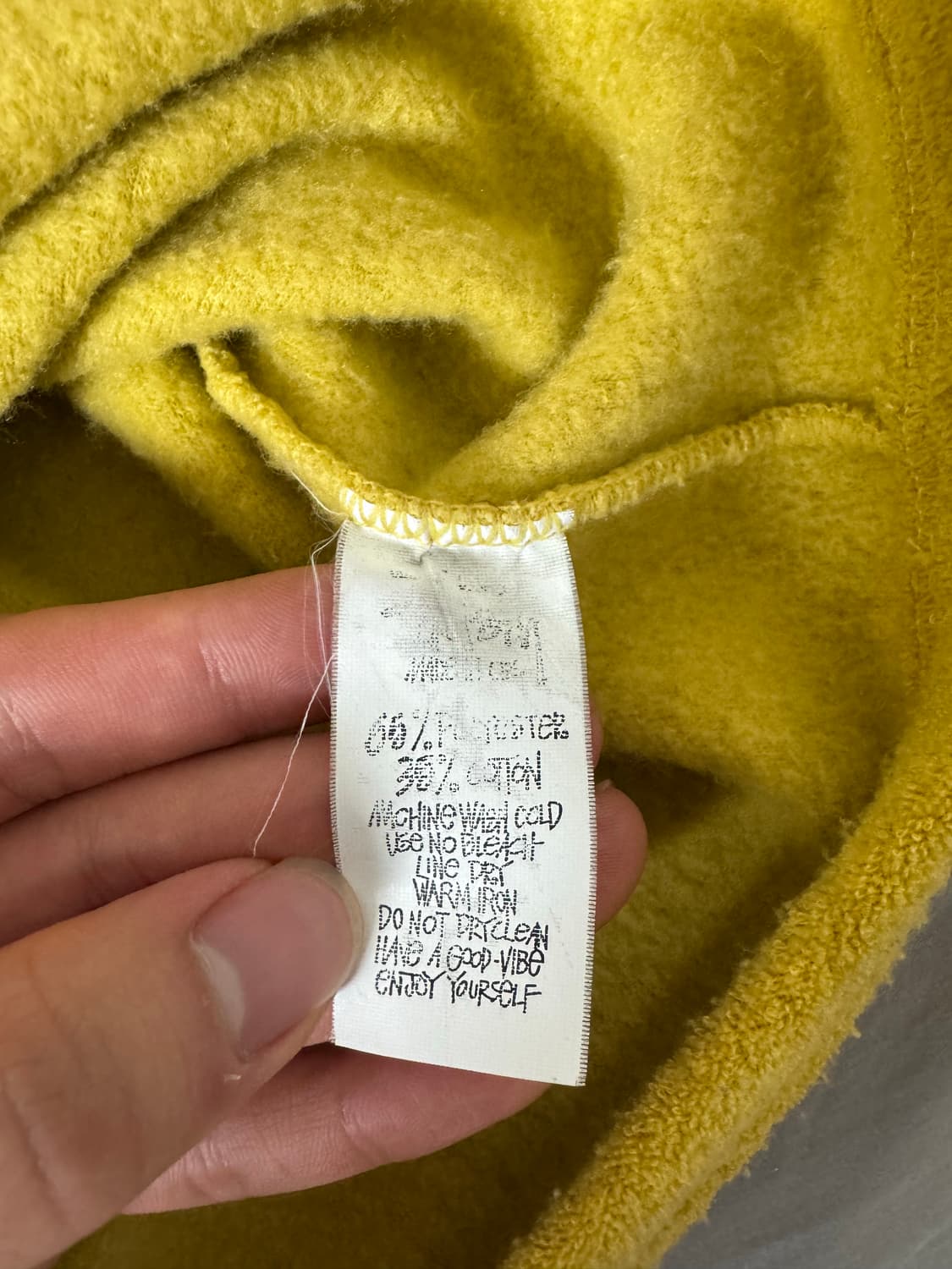 스투시 타월 니트 옐로우 상품이미지5