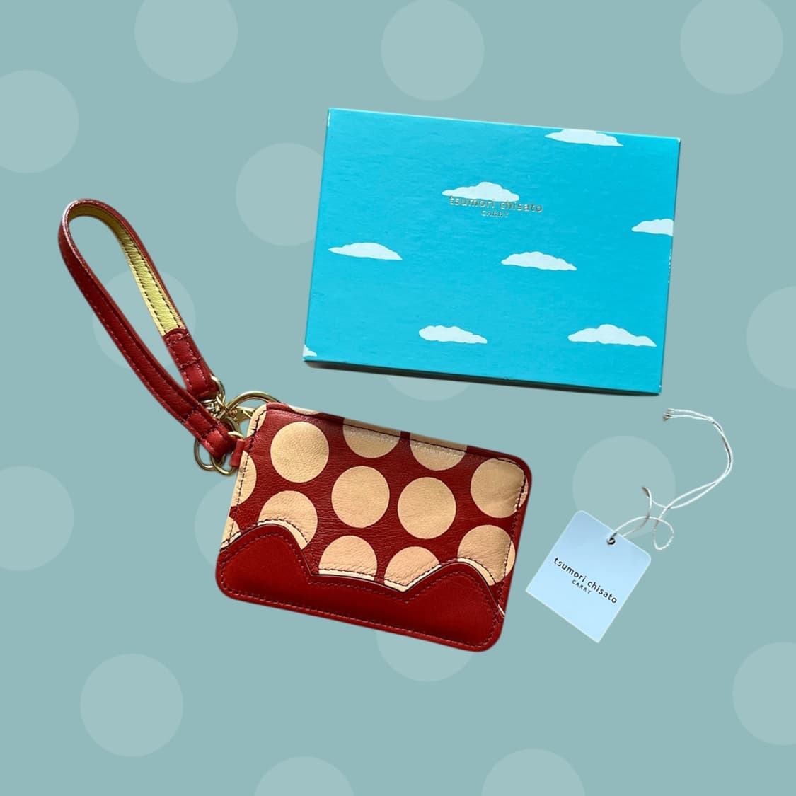 츠모리 치사토 땡땡이 고양이 카드지갑 상품이미지2