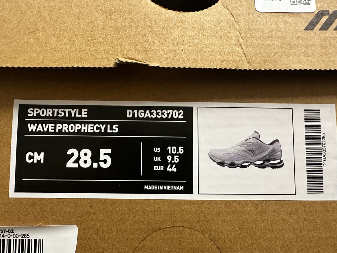 미즈노 웨이브 프로페시 LS 285mm 새상품 상품이미지2