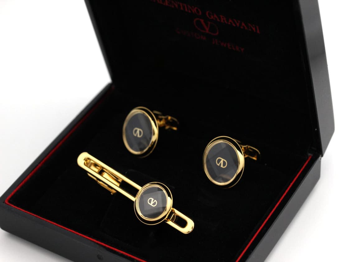 발렌티노 가라바니 5.5cm A+등급 하이엔드 넥타이핀 커프스 상품이미지1