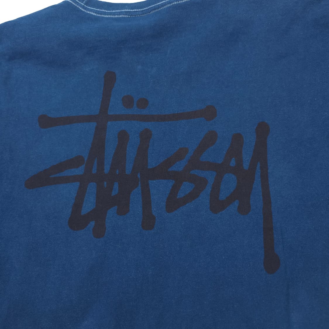 스투시 피그먼트다이 코튼티셔츠 네이비 (M) 상품이미지6