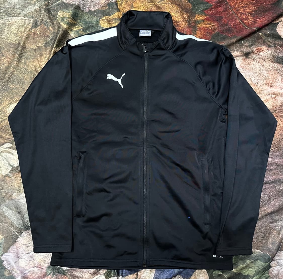 푸마 빈티지 화이트 사이드라인 블랙트랙탑져지 M 상품이미지1