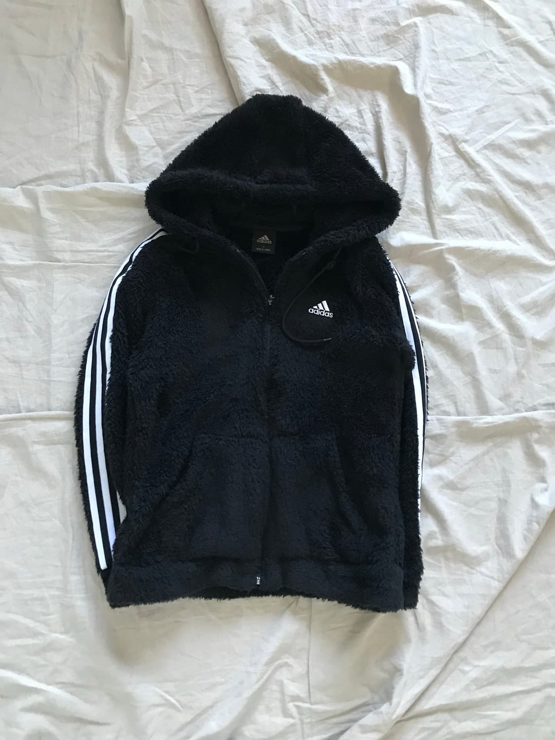 아디다스 삼선로고 사이드라인 플리스 후드집업 상품이미지6