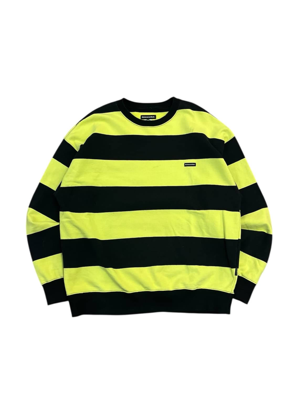 디스이즈네버뎃 스트라이프 맨투맨 옐로우 XL #csz2237 상품이미지3